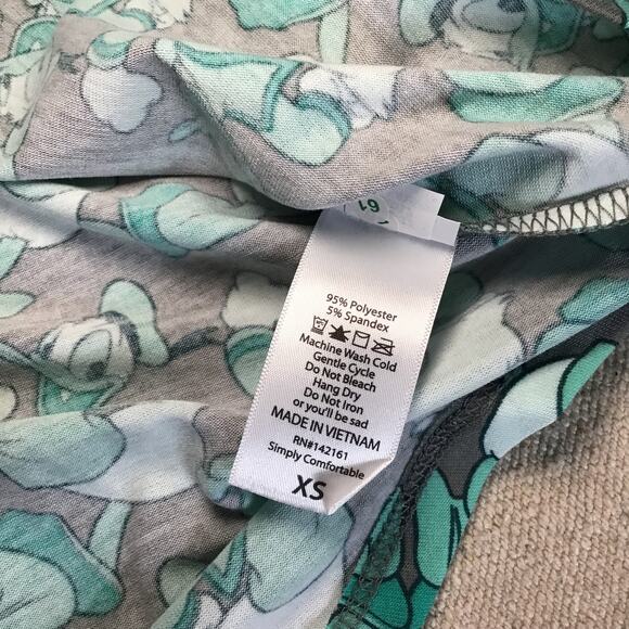 LulaRoe Women’s Gray and Blue Daffy Duck Raglan Sleeve Casual Top Sz. XS NWT - Picture 8 of 9